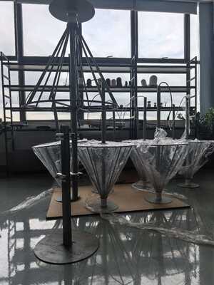 Customized high gain 100-6000mhz  broadband discone antenna for anti drone system