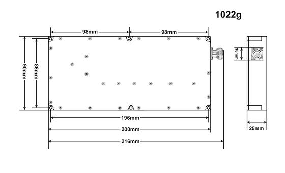 High-performance output 150W 300MHz 2700MHz UAV FPV block jammer module