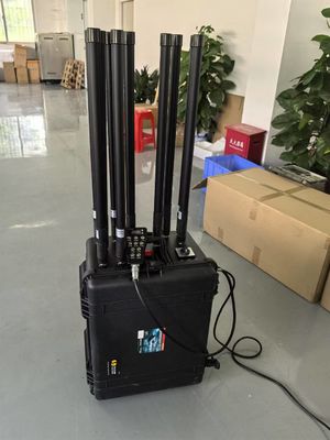 1 km de banda múltiple Vehículo teléfono celular bomba dron VHF UHF GPS control remoto interferencia 20-6000MHz protección VIP