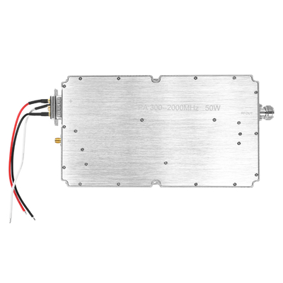 Módulo amplificador de potencia de banda ancha de 50W 47dBm 300-2000MHz para el campo de las comunicaciones